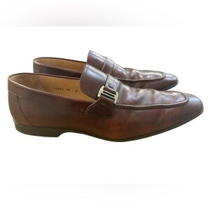 Magnanni Lino Buckle Loafer Shoes Mens US 10 M‎ Brown Leather Spain Strap